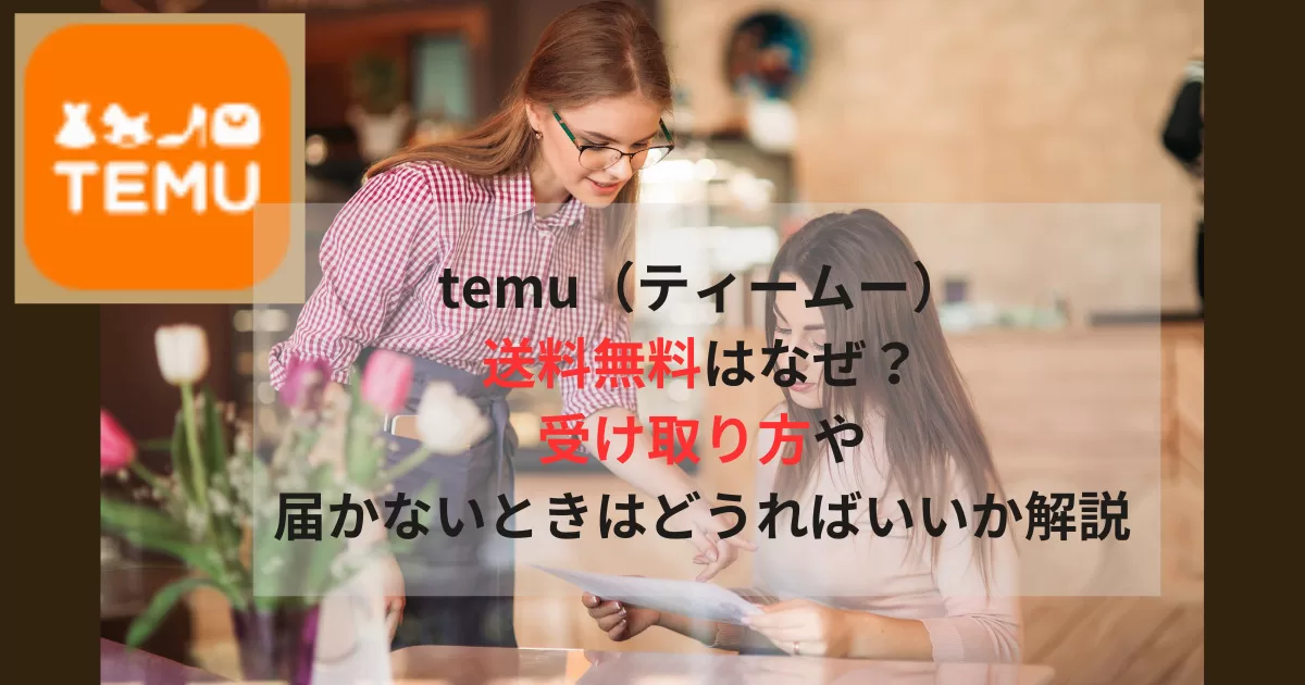 Temu（ティームー）の送料無料はなぜ？受け取り方や届かないときはどうればいいか解説