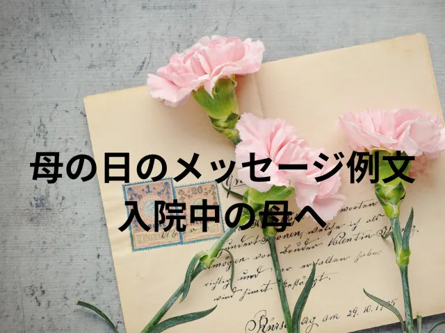 母の日のメッセージ例文｜入院中の母へ